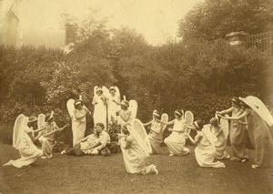 Belgique Morlanwelz Lycée Warocqué Fete des Parents Danse des Anges en Exterieur ancienne photo 1931