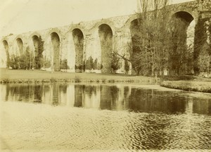 France Maintenon Aqueduct Eure river Old amateur Photo 1900