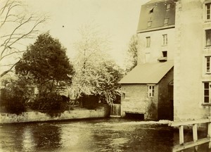 France Maintenon Eure river Water Mill Old amateur Photo 1900