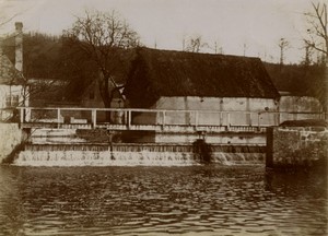 France Maintenon Eure river Water Mill? Bridge Old amateur Photo 1900 #1