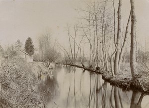 France near Maintenon? Eure river Countryside Old amateur Photo 1900 #5