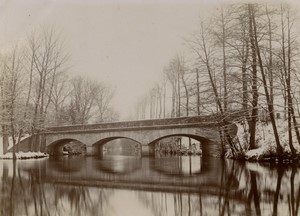 France near Maintenon? Eure river Bridge Countryside Old amateur Photo 1900 #2