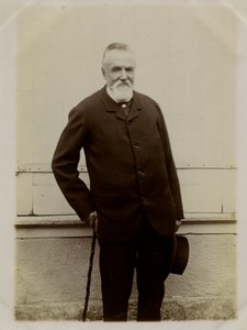 France Chartres Region Old Man Cane Hat Beard Old amateur Photo 1900