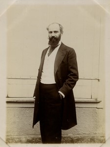 France Chartres Region Balding Man Beard Old amateur Photo 1900