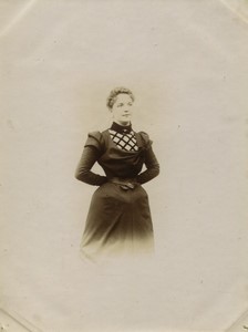 France Chartres Region Elegant Woman Dress Fashion Old amateur Photo 1900