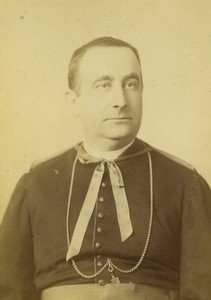 France Paris Priest Portrait Old cabinet Photo Liebert 1880