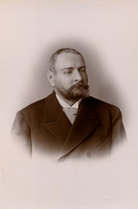 France Paris Bearded Man Portrait Old Photo Cabinet Liebert 1890