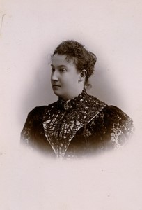 France Paris woman portrait fashion Old Photo Cabinet Liebert 1890