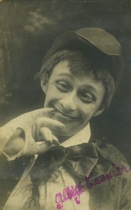 Belgium actor clown? Gilbert Tassier? Autograph Old Photo Descamps 1930