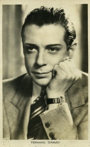 France actor Fernand Gravey Gravet  portrait Old Photo 1930