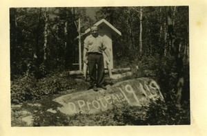 Canada? Fisherman D. Proteau Old Snapshot Photo 1949