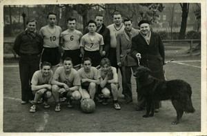 France Nord Sports Equipe de Football Chien ancienne Photo amateur 1960
