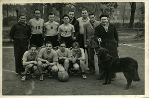 France Nord Sports Football Team Dog Old Photo 1960