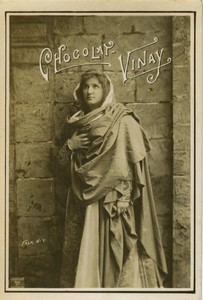France Chocolat Vinay Prayer Old Chromo Photo Falk 1890's