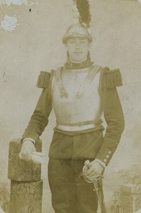 France Mourmelon le Grand Military Cuirassier Uniform Cabinet Photo Galien 1900