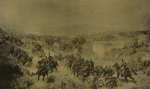 France Bavarian artillery on the heights of Marfée September 1870 Cabinet Photo