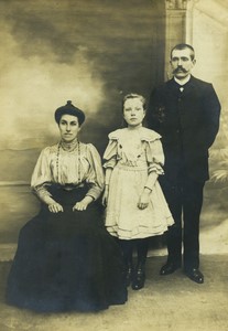France Tourcoing family posing Old Cabinet Photo Equinet 1900