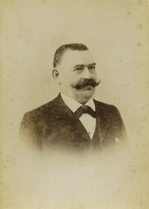 France Alger Man Moustache Old Cabinet Photo Vollenweider 1890