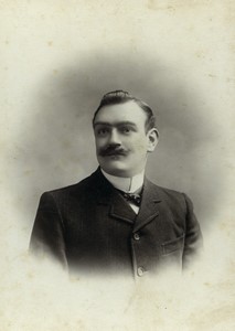 France Lille Man Moustache Old Cabinet Photo Delpierre 1900