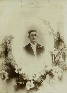 France Roubaix Man Portrait Old Cabinet Photo Olivier 1900 #1