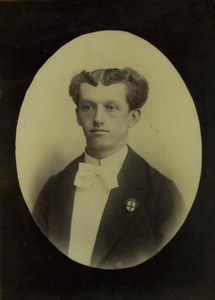 France Tourcoing Young Man Portrait Old Cabinet Photo Dubus 1900