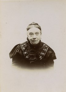 France Woman Portrait autograph Old Cabinet Photo 1897