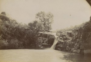 Algeria around Bled Chaaba? waterfall Old Photo 1900