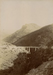 Algeria Tlemcen to Marnia Road Oued Zitoun Bridge Old Photo 1900