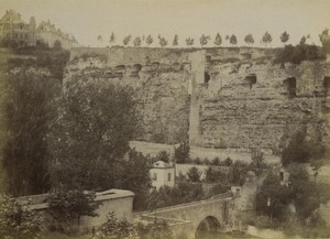 Luxembourg the old fortifications city walls Ancienne Photo 1890