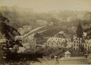Luxembourg la vallée de la Petrusse Old Photo 1890