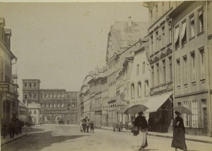 Germany Trier Simeon Street & Porta Nigra Old Photo 1890