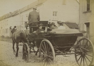 Germany Trier Travelers returning to the City Horse carriage Old Photo 1890