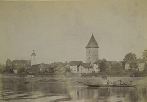 Germany Mehring Moselle river Old Photo 1890