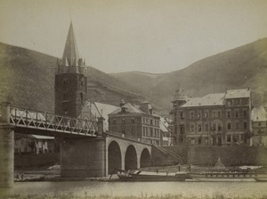 Germany Trarbach Moselle river Old Photo 1890