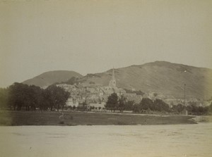 Germany Enkirch Moselle river Old Photo 1890