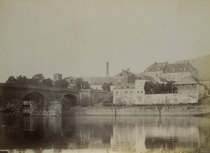Germany Pünderich Moselle river Old Photo 1890