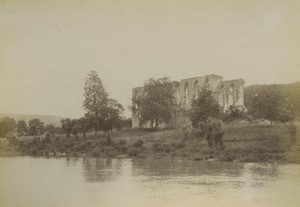 Germany Marienburg Castle ruins Moselle river Old Photo 1890 #1