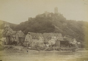 Germany Kobern & the castle of Niederburg Old Photo 1890