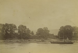 Germany Neudorf near Koblentz  River Rhine Old Photo 1890