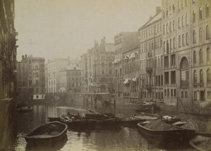 Germany Hamburg canals in the inner city Old Photo 1890 #1