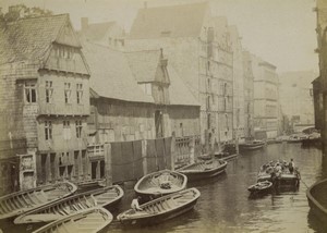 Germany Hamburg canals in the inner city Old Photo 1890 #2