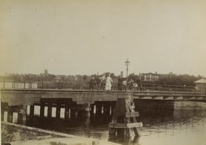 Denmark Korsor Korsør swing bridge Old Photo 1890