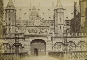 Denmark Frederiksborg near Copenhagen Castle entry Old Photo 1890 #1