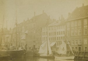 Sweden Stockholm the quays of the island of Staden Old Photo 1890 #1