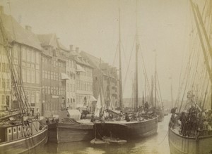 Sweden Stockholm the quays of the island of Staden Old Photo 1890 #3