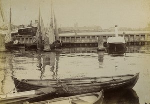 Sweden Stockholm the quays of the island of Staden Old Photo 1890 #4