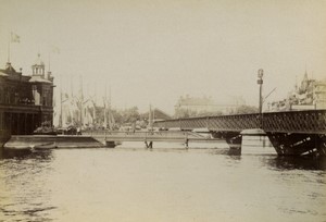 Sweden Stockholm Railway bridge between north & Staden Island Old Photo 1890