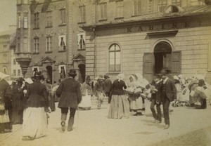 Sweden Stockholm basket sellers Riddartins Square Riddarhustorget? Photo 1890