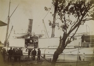 Finland Aland Steamship Abo Passengers stop at Mariehamn Old Photo 1890 #1