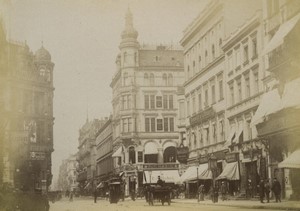 Germany Berlin Shops Friedrichstraße before Unter den Linden Old Photo 1890